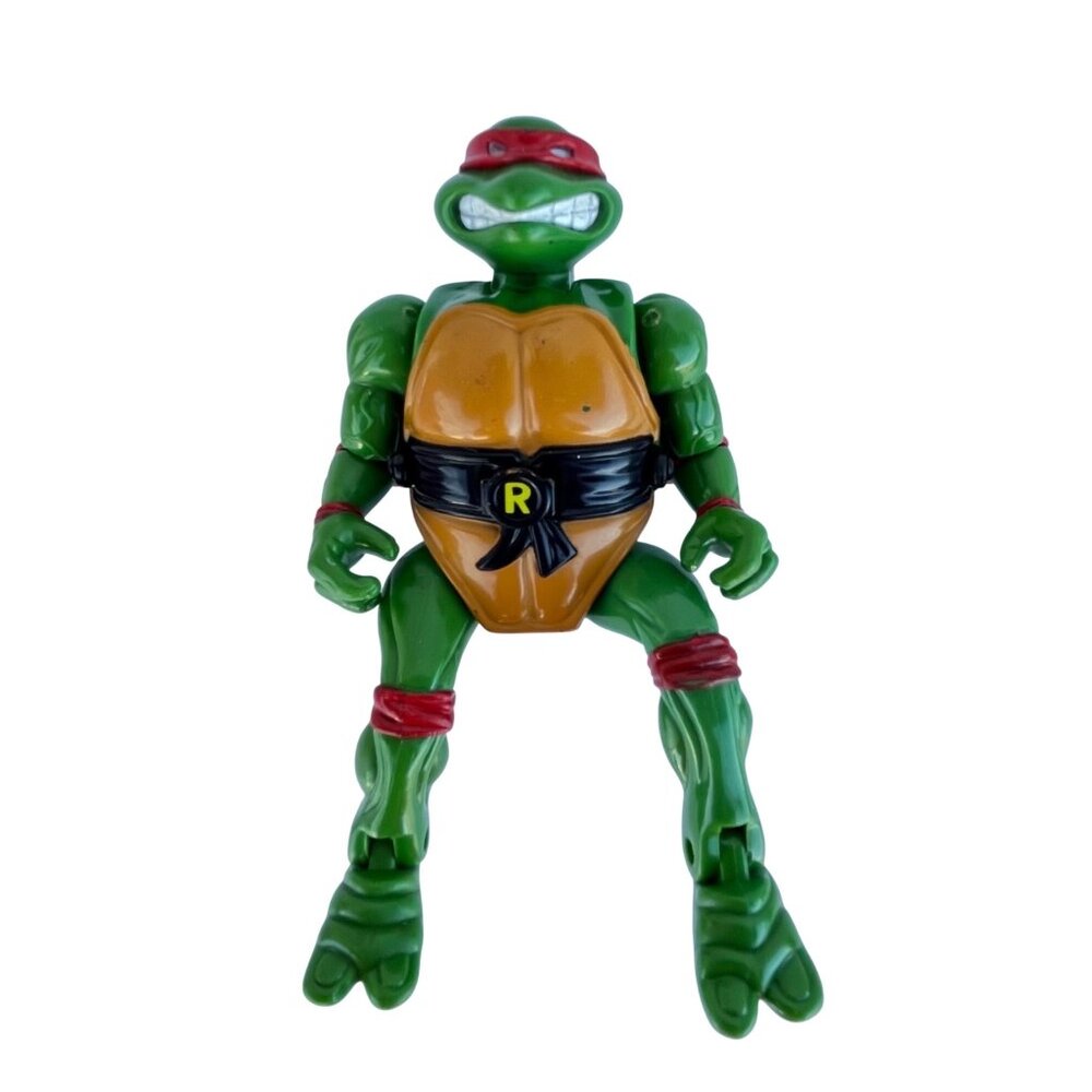 Vintage TMNT Raphael Action Figure 1988 Playmates Head Spin As Is